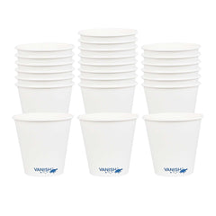 Vanish 8 oz White Paper Hot Cup - Single Wall, Compostable - 3 1/2