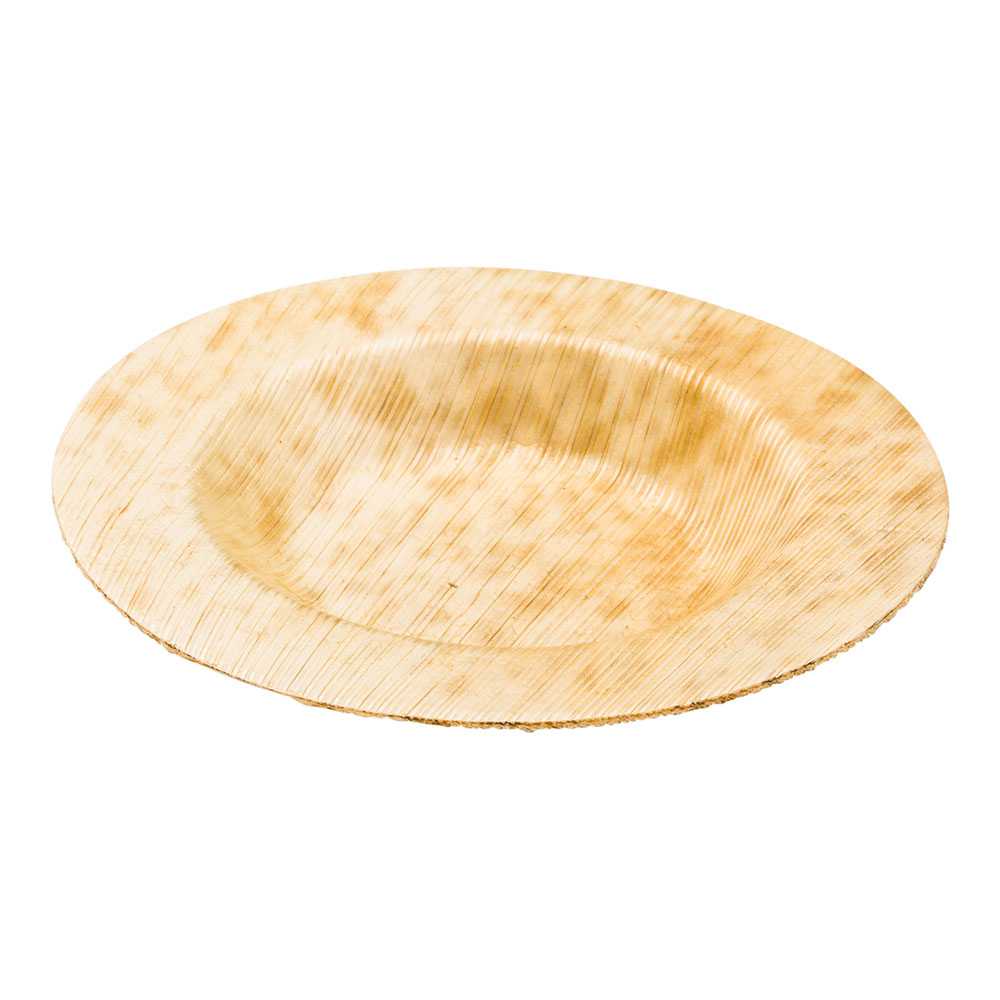 Bambuddha Round Natural Bamboo Small Plate - 3 1/2" x 3 1/2" - 1500 count box