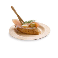 Bambuddha Round Natural Bamboo Medium Plate - 6