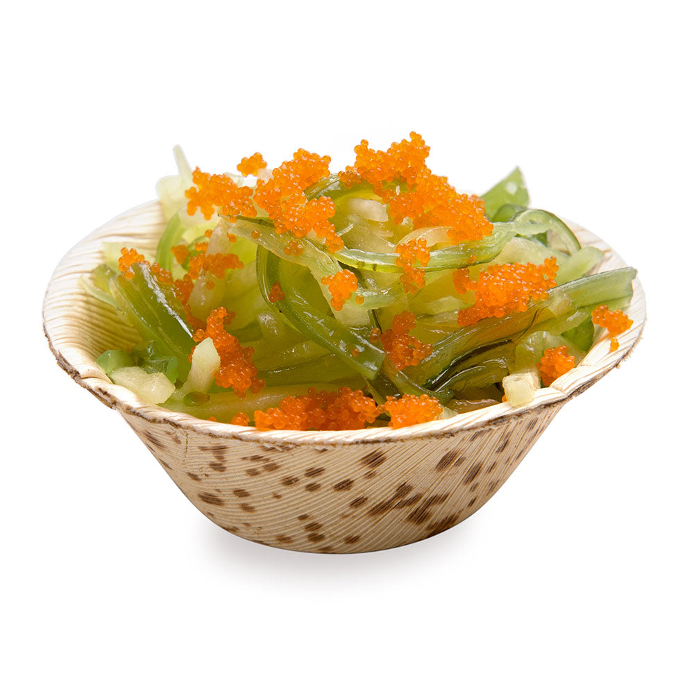 Bambuddha 2 oz Round Natural Bamboo Bowl - 3" x 3" x 1 1/2" - 100 count box