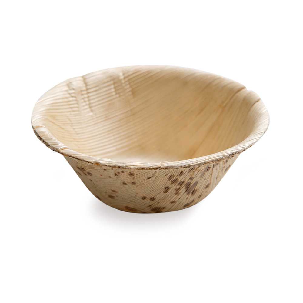 Bambuddha 2 oz Round Natural Bamboo Bowl - 3" x 3" x 1 1/2" - 1500 count box