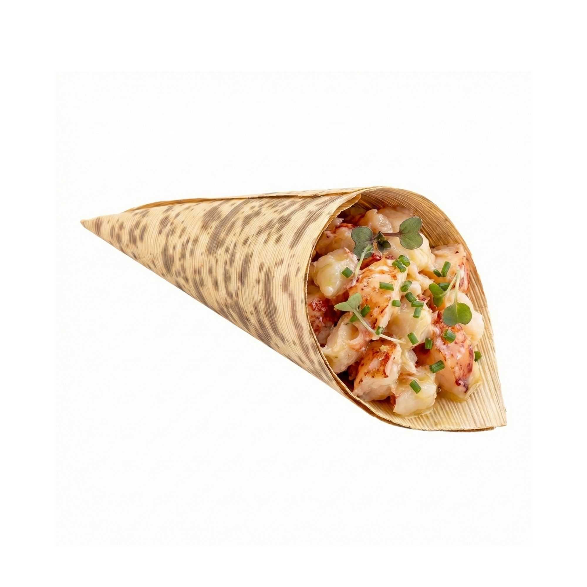 3 oz Natural Bamboo Medium Cone - 5" x 2" x 2" - 50 count box