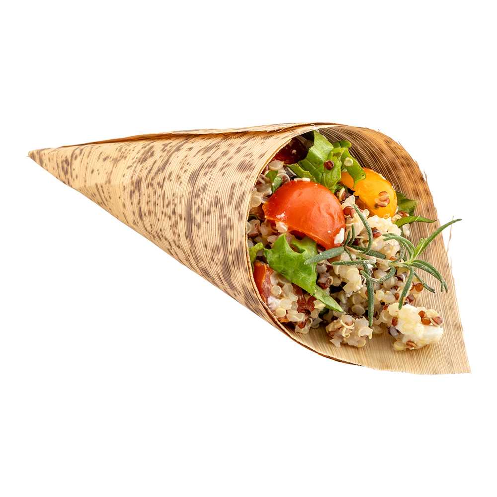Bambuddha 4 oz Natural Bamboo Large Cone - 7" x 3" x 3" - 1600 count box