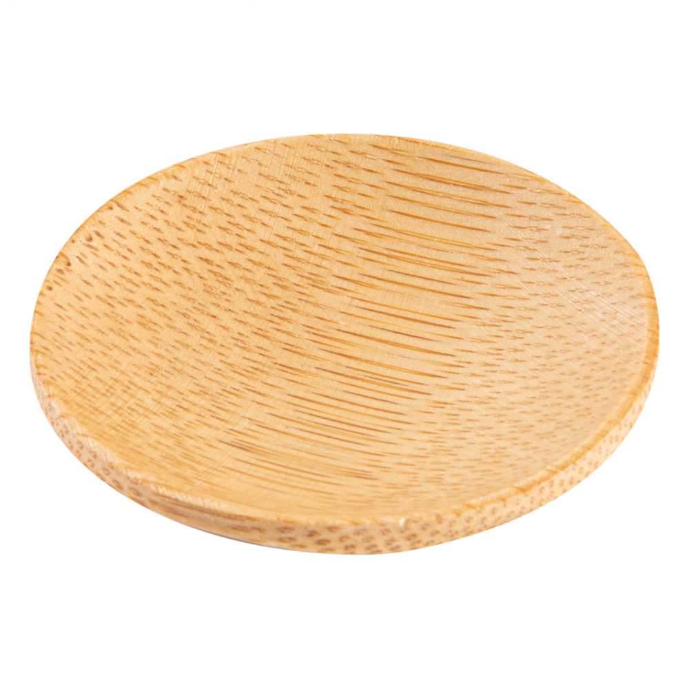 Bambuddha Round Natural Bamboo Dish - 2 1/2" x 2 1/2" x 1/2" - 2000 count box