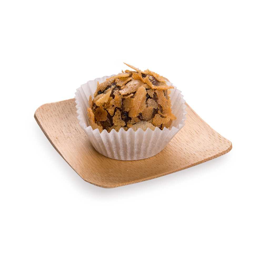Bambuddha Square Natural Bamboo Dish - 2 1/4" x 2 1/4" x 1/2" - 2000 count box