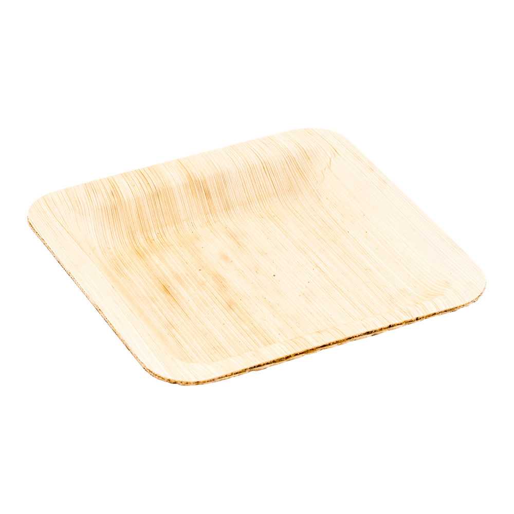 Bambuddha Square Leaf Plate - Bamboo - 3 1/2" x 3 1/2" x 1/2" - 1500 count box