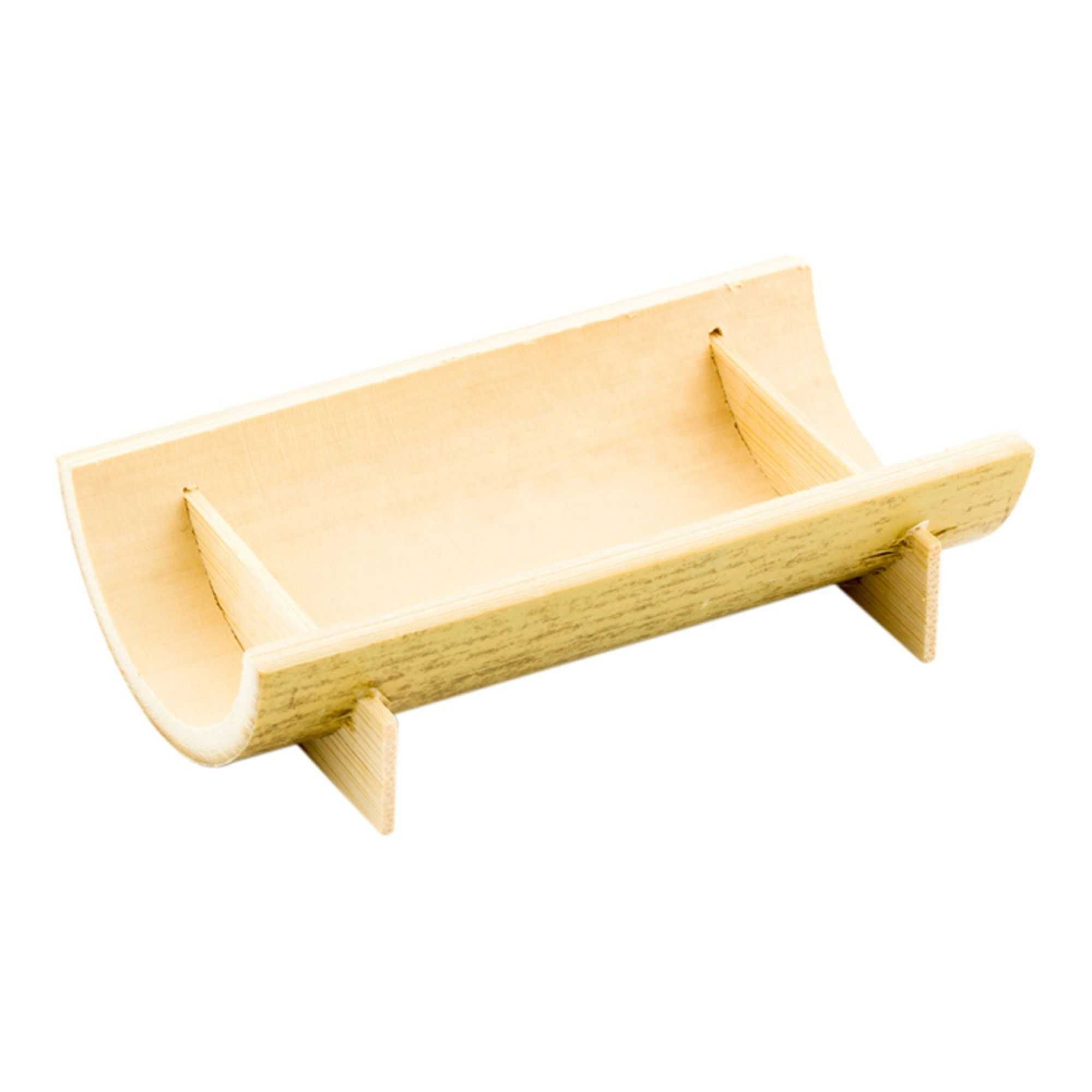 Bambuddha Rectangle Natural Bamboo Small Canoe - 4" x 2" x 1" - 800 count box