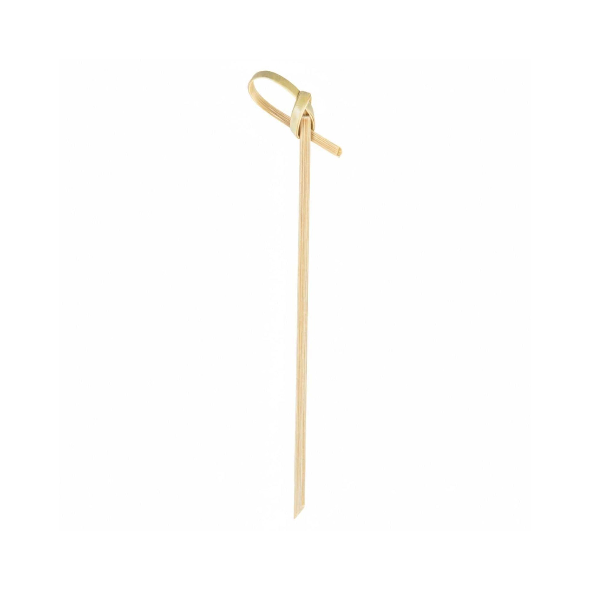 Pixy Natural Bamboo Knotted Pick - 4" x 1/2" - 1000 count box