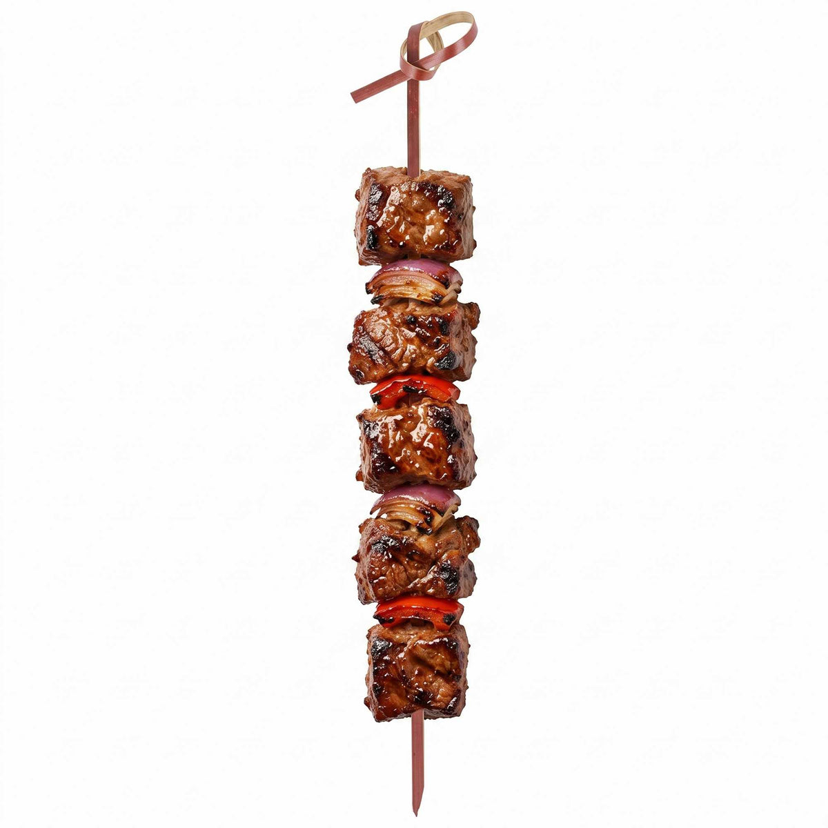 Pixy Brown Bamboo Knotted Skewer - 6" x 1/2" - 1000 count box