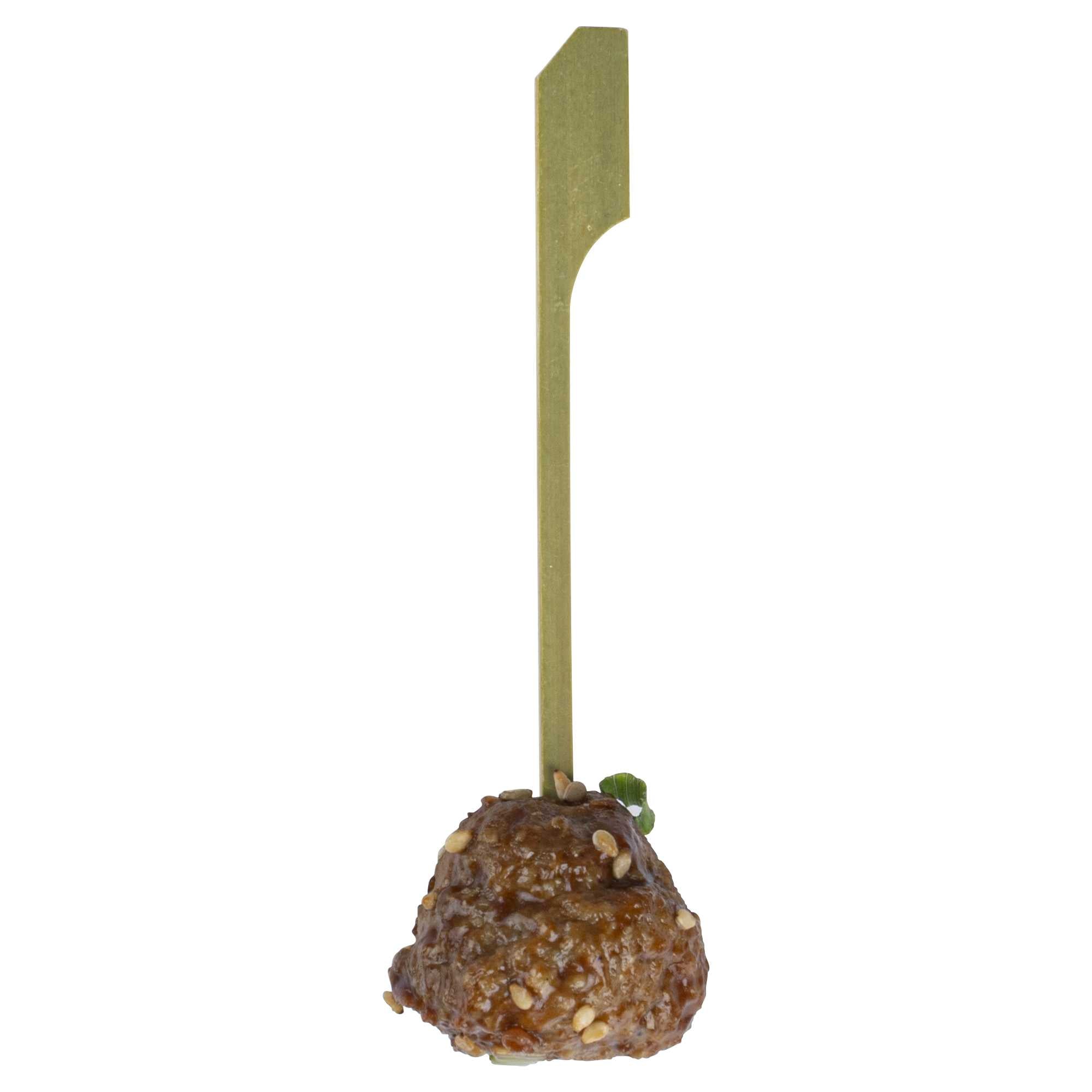 Pixy Natural Bamboo Paddle Pick - 4" - 100 count box
