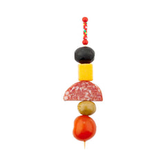 Red Bamboo Braided Skewer - 6