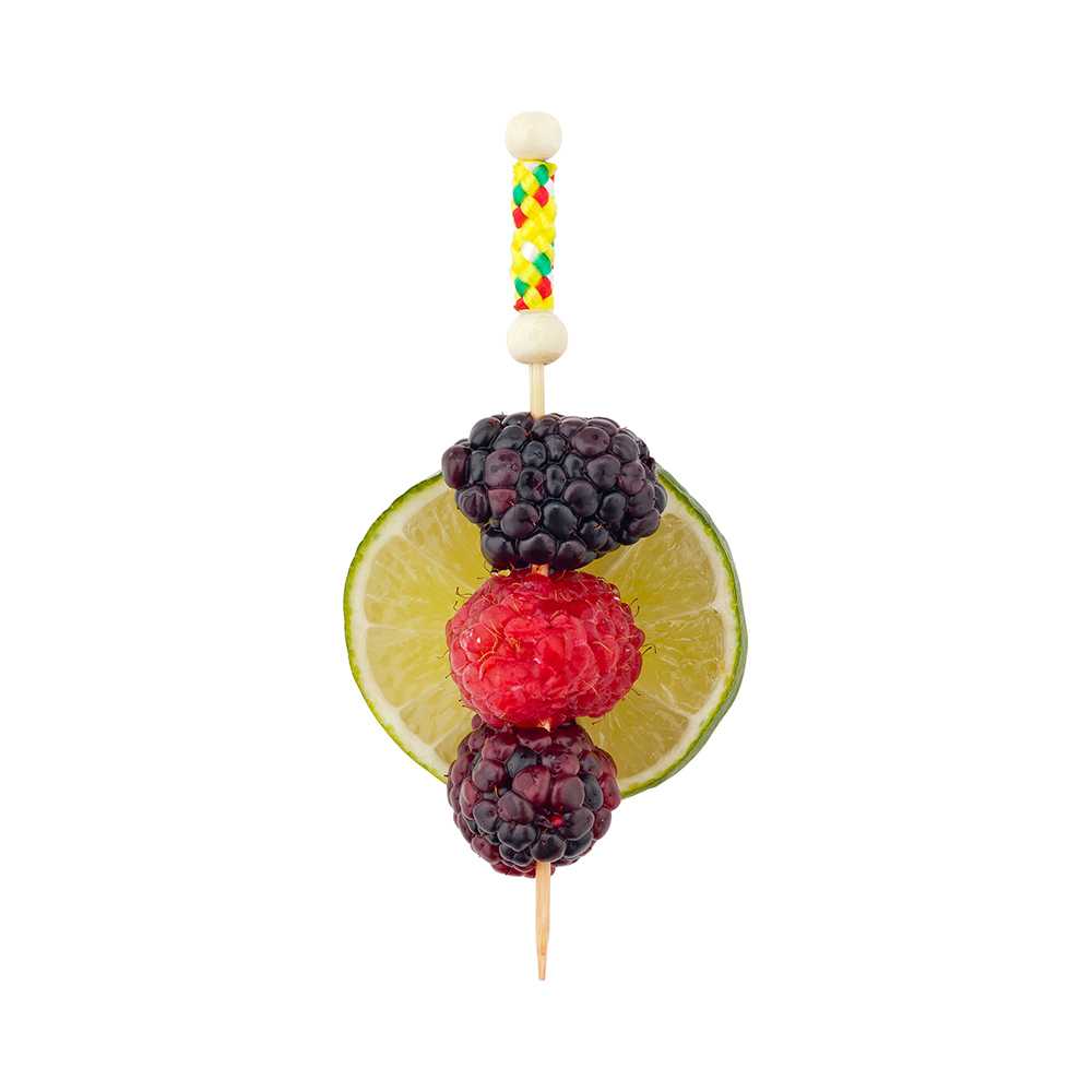 Yellow Bamboo Braided Pick - 4" - 100 count box