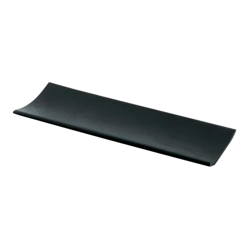Bambuddha Rectangle Black Bamboo Serving Plate - 7" x 2 1/4" - 500 count box