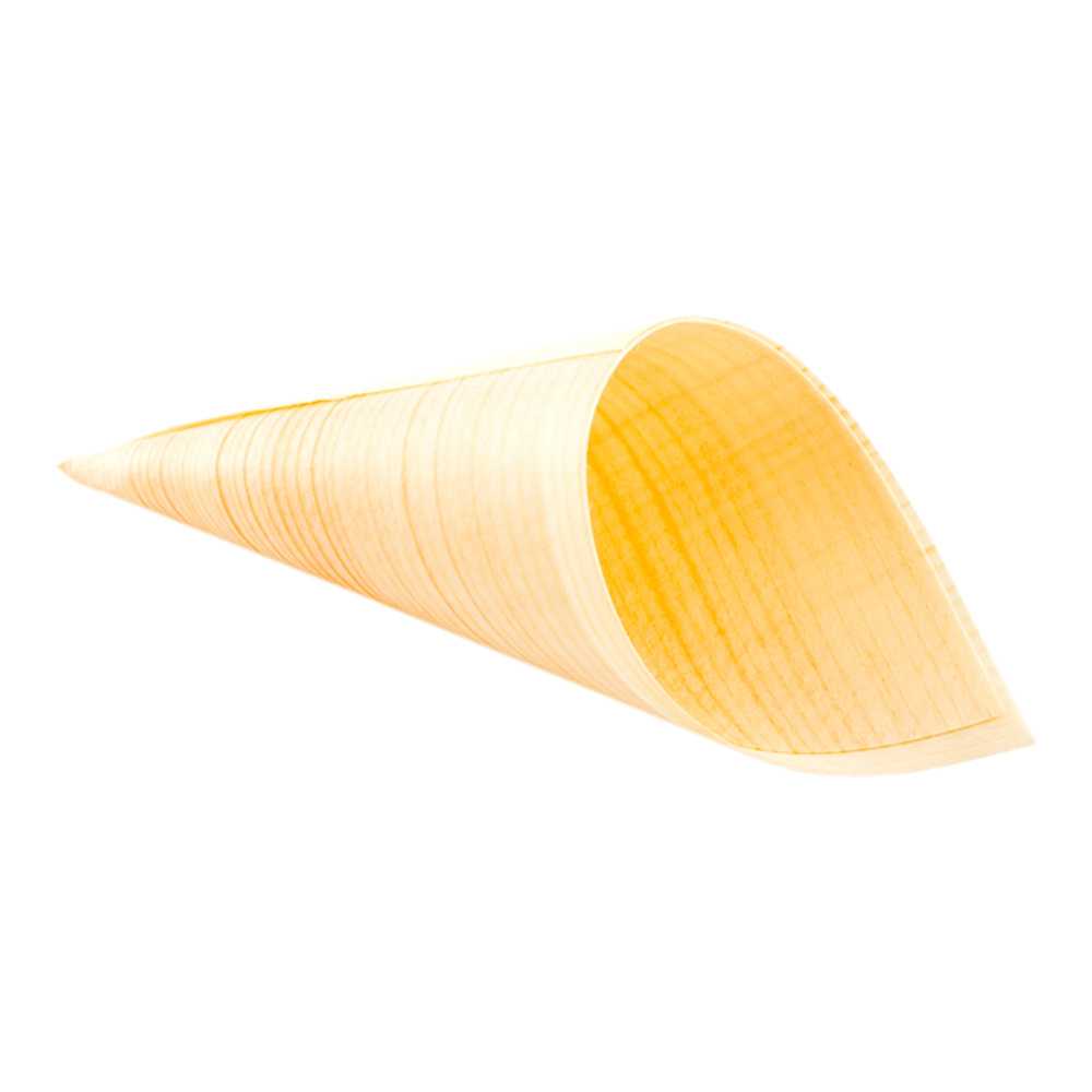 Taipei 2 oz Natural Pinewood Mini Cone - 3" x 1 1/4" x 1 1/4" - 6000 count box