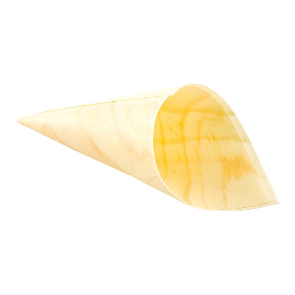 Taipei 4 oz Natural Pinewood Medium Cone - 5" x 2" x 2" - 4000 count box
