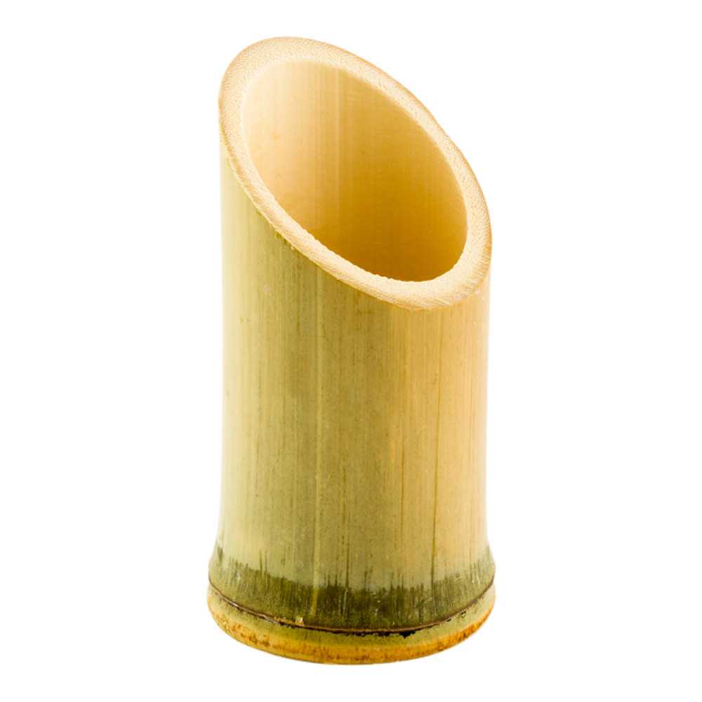 Bambuddha Round Natural Bamboo Tube - 2" x 2" x 3 1/2" - 500 count box