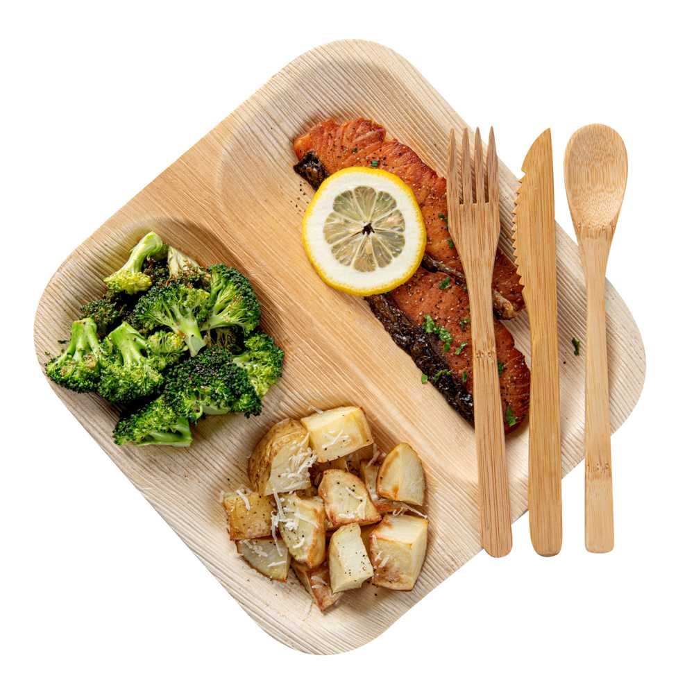 Bambuddha Natural Bamboo Cutlery Set - 8" x 1 1/2" x 1 1/4" - 600 count box