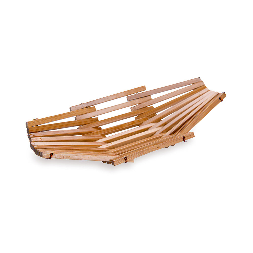 Bambuddha Natural Bamboo Bread Basket - 6 1/2" x 3" x 1" - 1 count box