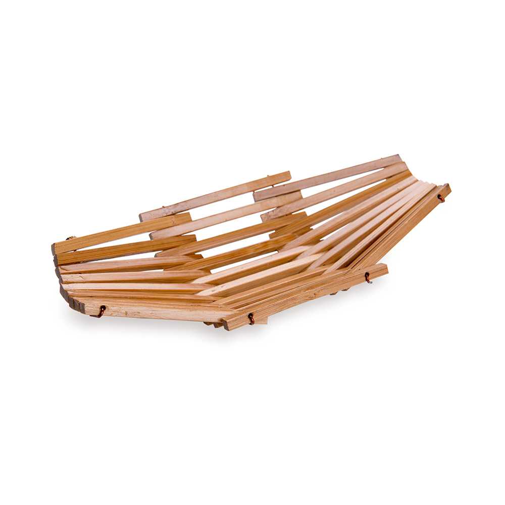 Bambuddha Natural Bamboo Bread Basket - 6 1/2" x 3" x 1" - 60 count box