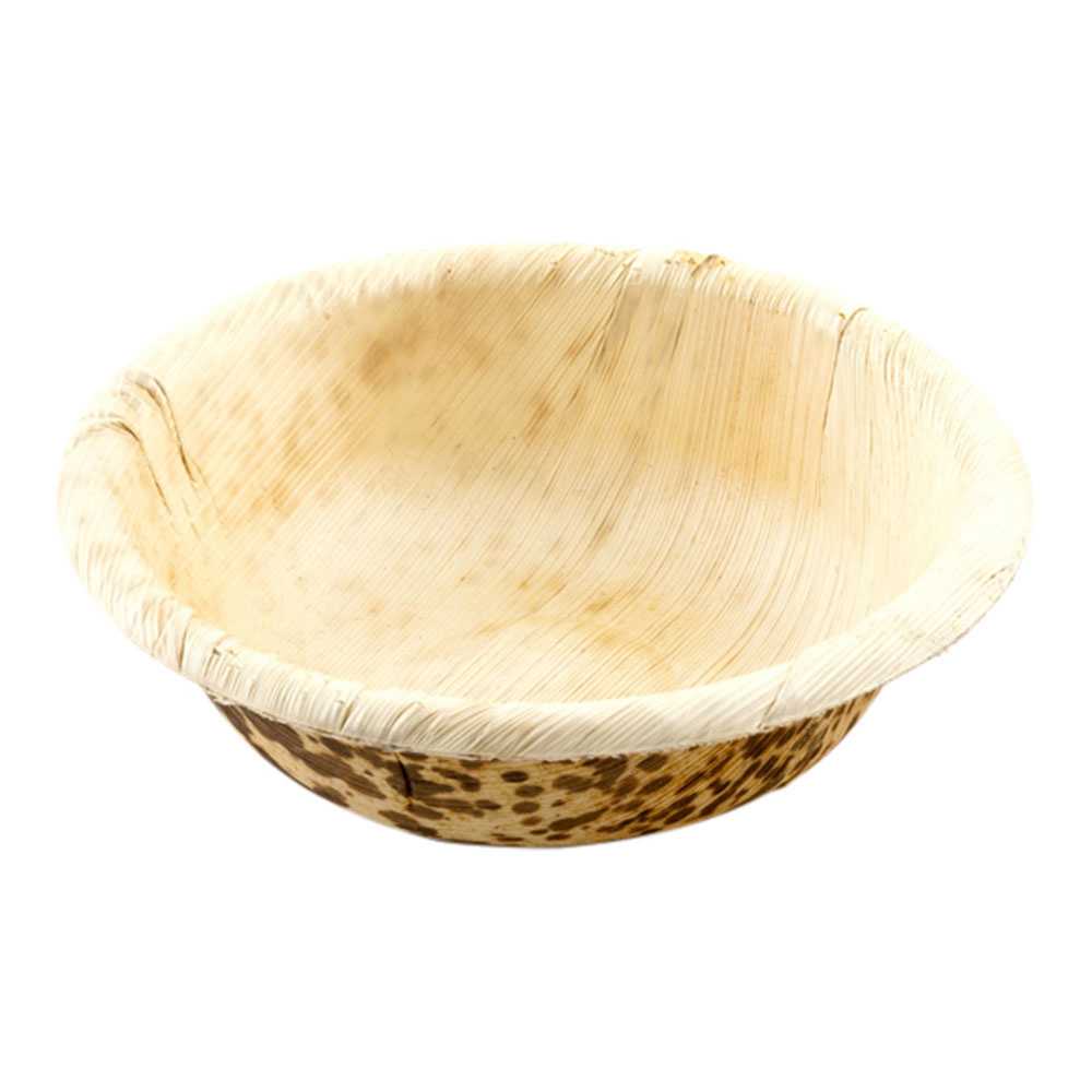 Bambuddha 7 oz Round Natural Bamboo Bowl - 5" x 5" x 1 1/2" - 500 count box