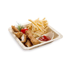 Bambuddha Square Natural Bamboo Leaf Salad Plate - 7