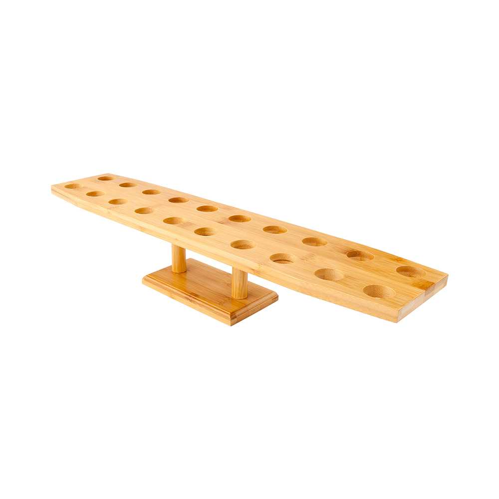 Bambuddha Oval Natural Bamboo Cone Stand - 20 slots - 22 1/2" x 4 1/4" x 4 1/4" - 10 count box