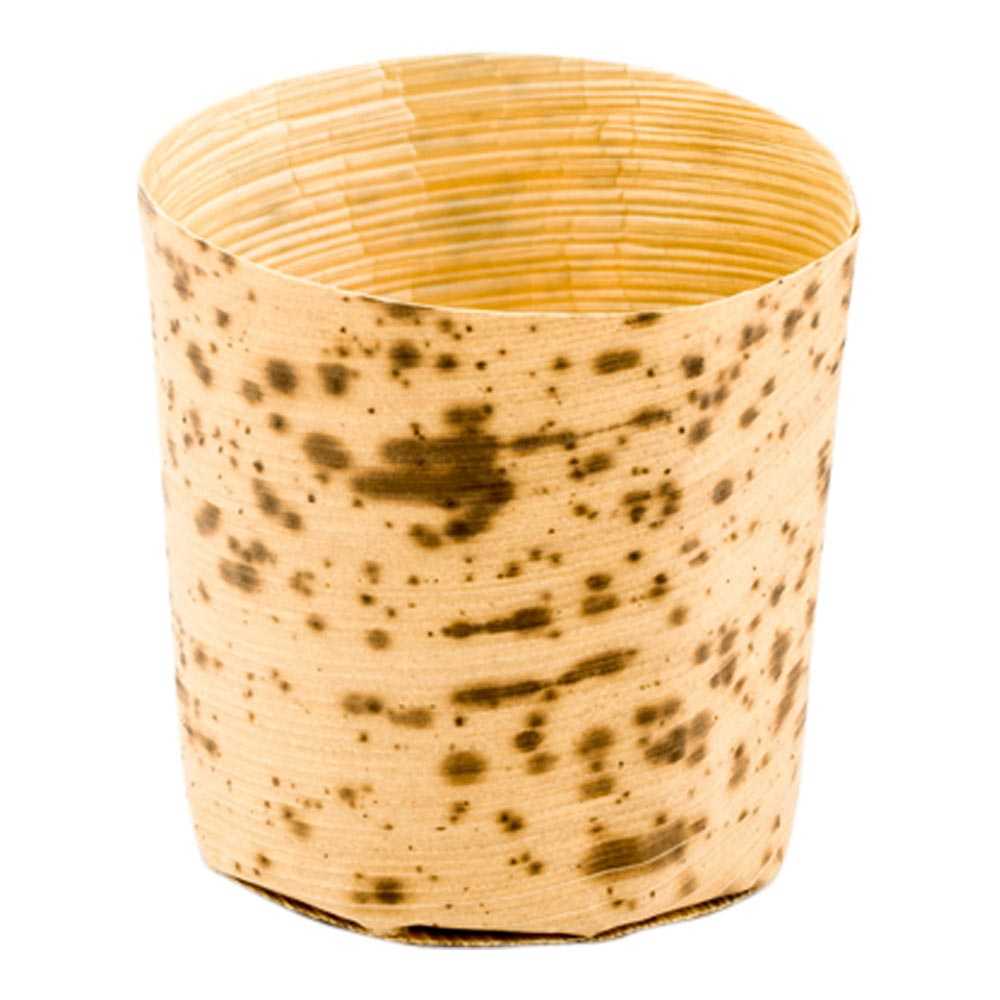 Bambuddha 2 oz Round Natural Bamboo Mini Cup - 1 1/2" x 1 1/2" x 1 1/2" - 2000 count box