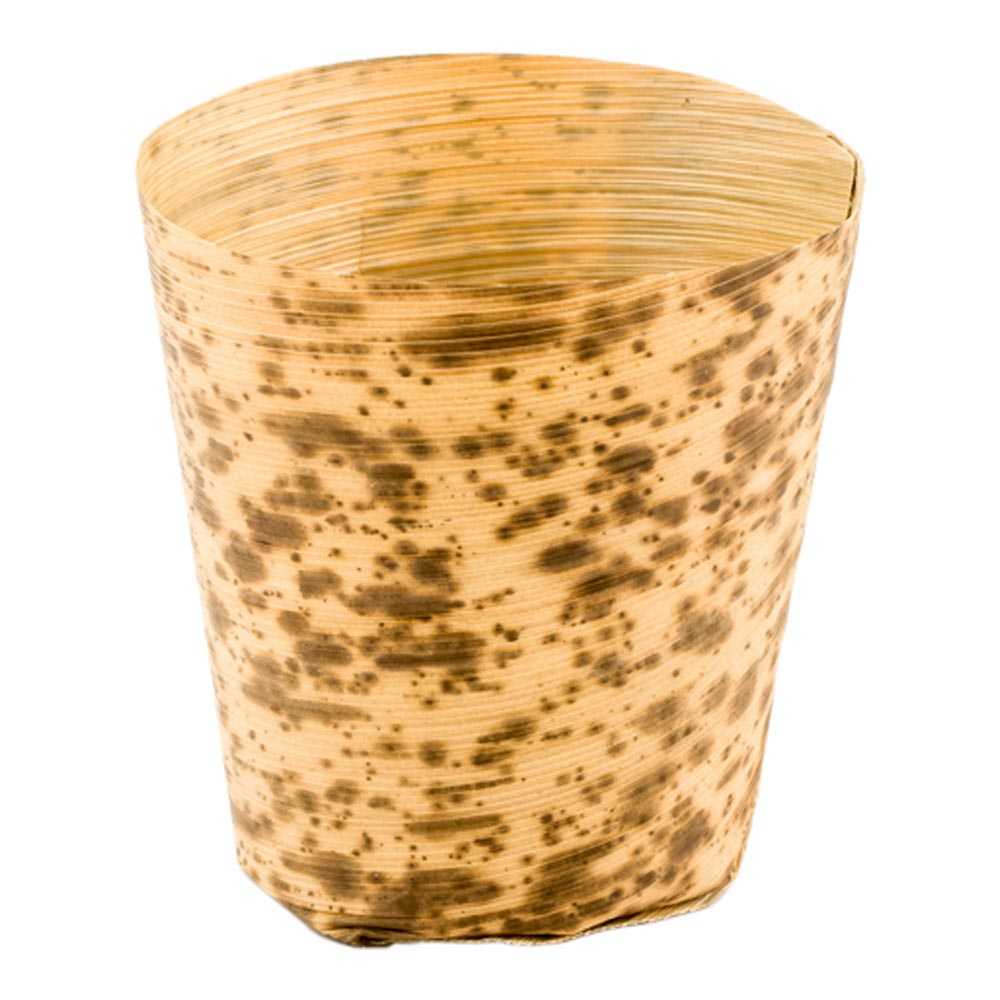 Bambuddha 5 oz Round Natural Bamboo Medium Cup - 2 1/2" x 2 1/2" x 2 1/2" - 2000 count box