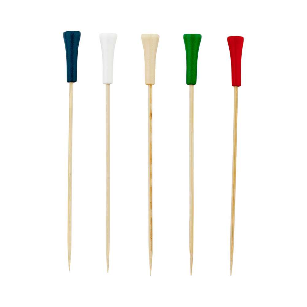 Assorted Bamboo Golf Tee Skewer - 6" - 100 count box