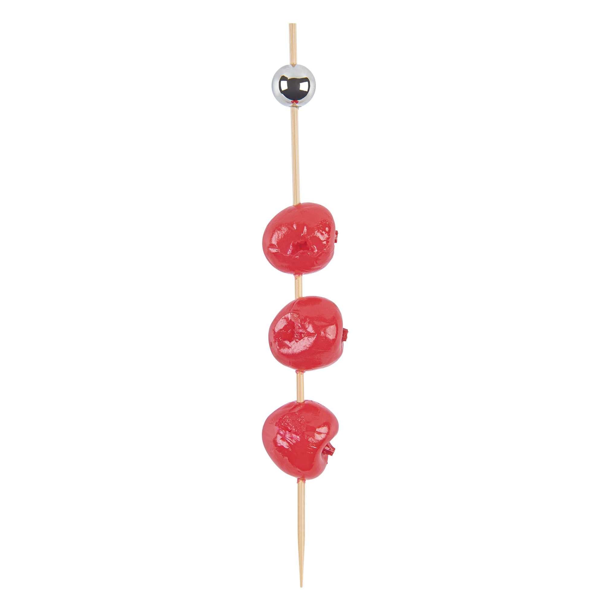 Pixy Silver Bamboo Sphere Skewer - 6" - 6000 count box