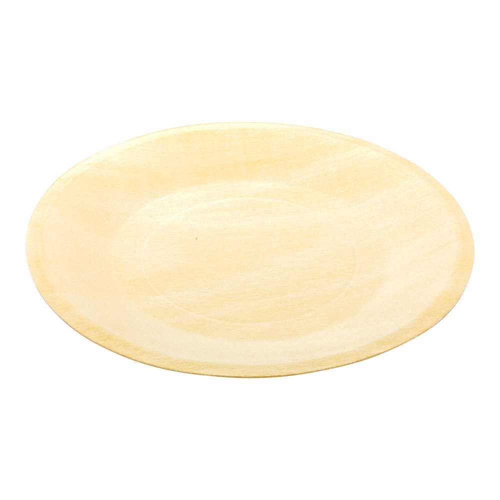 Taipei Round Natural Wood Plate - 8 1/2" x 8 1/2" x 1/2" - 1000 count box