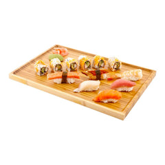 Bambuddha Rectangle Natural Bamboo Tray - Solid - 14