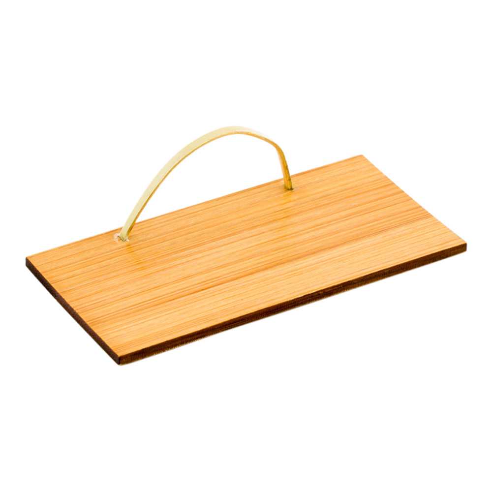 Bambuddha Deco Rectangle Natural Bamboo Serving Pallet - 4" x 2" - 400 count box