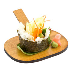 Bambuddha Deco Oval Natural Bamboo Serving Disk - 4