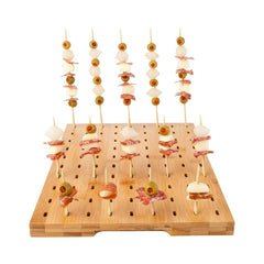 Pixy Natural Bamboo Paddle Pick Stand / Skewer Holder - 90 holes - 14 1/4