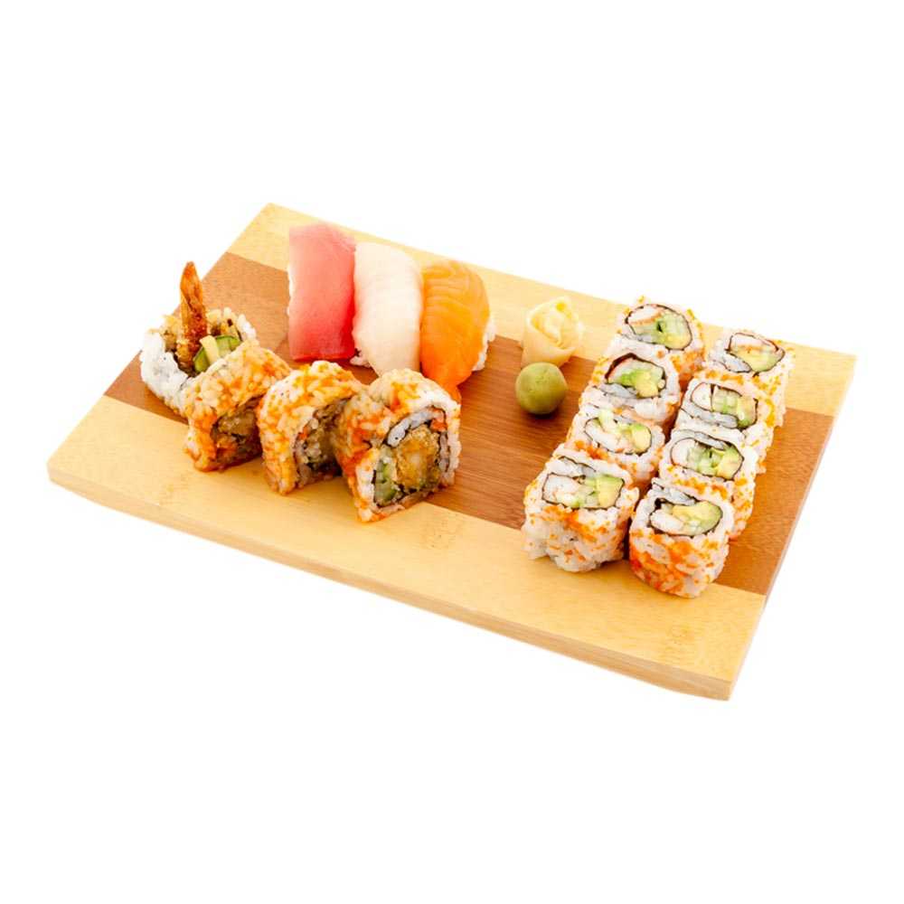 Bambuddha Japanese Shinto Rectangle Natural Bamboo Sushi Plate - 10 1/2" x 7" x 1" - 10 count box