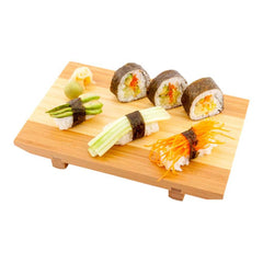Bambuddha Japanese Buddha Rectangle Natural Bamboo Sushi Plate - 9 1/2