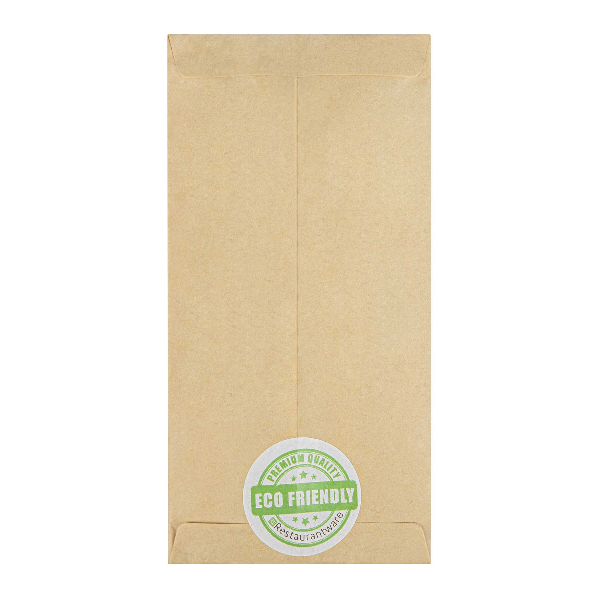 Eco Luxe Natural Wood Cutlery Set - with Napkin and Paper Pouch - 7" x 3 1/2" - 100 count box