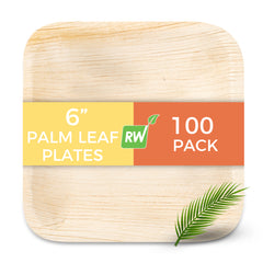 Indo Square Natural Palm Leaf Plate - 6