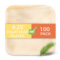 Indo Square Natural Palm Leaf Plate - 9 1/4