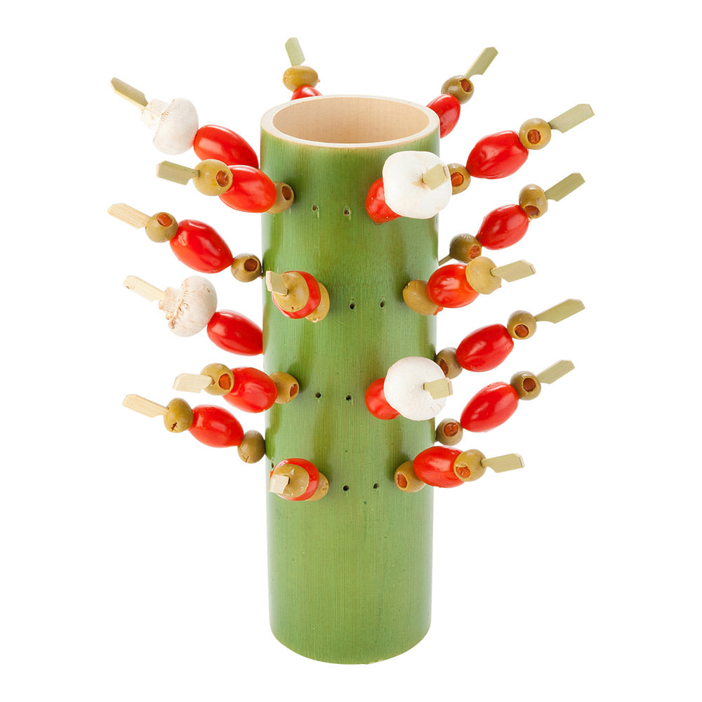 Pixy Round Natural Bamboo Trunk Stand - 72 slots - 3 1/2