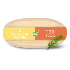 Indo Oval Natural Palm Leaf Deep Plate - 8
