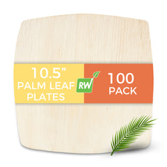 Midori Square Natural Palm Leaf Plate - Extra Large - 10 1/2