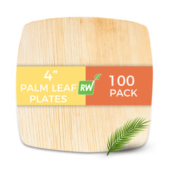 Midori Square Natural Palm Leaf Small Plate - 4