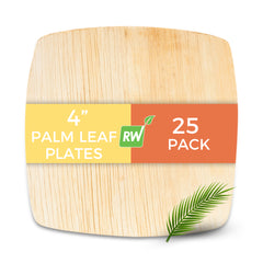 Midori Square Natural Palm Leaf Small Plate - 4