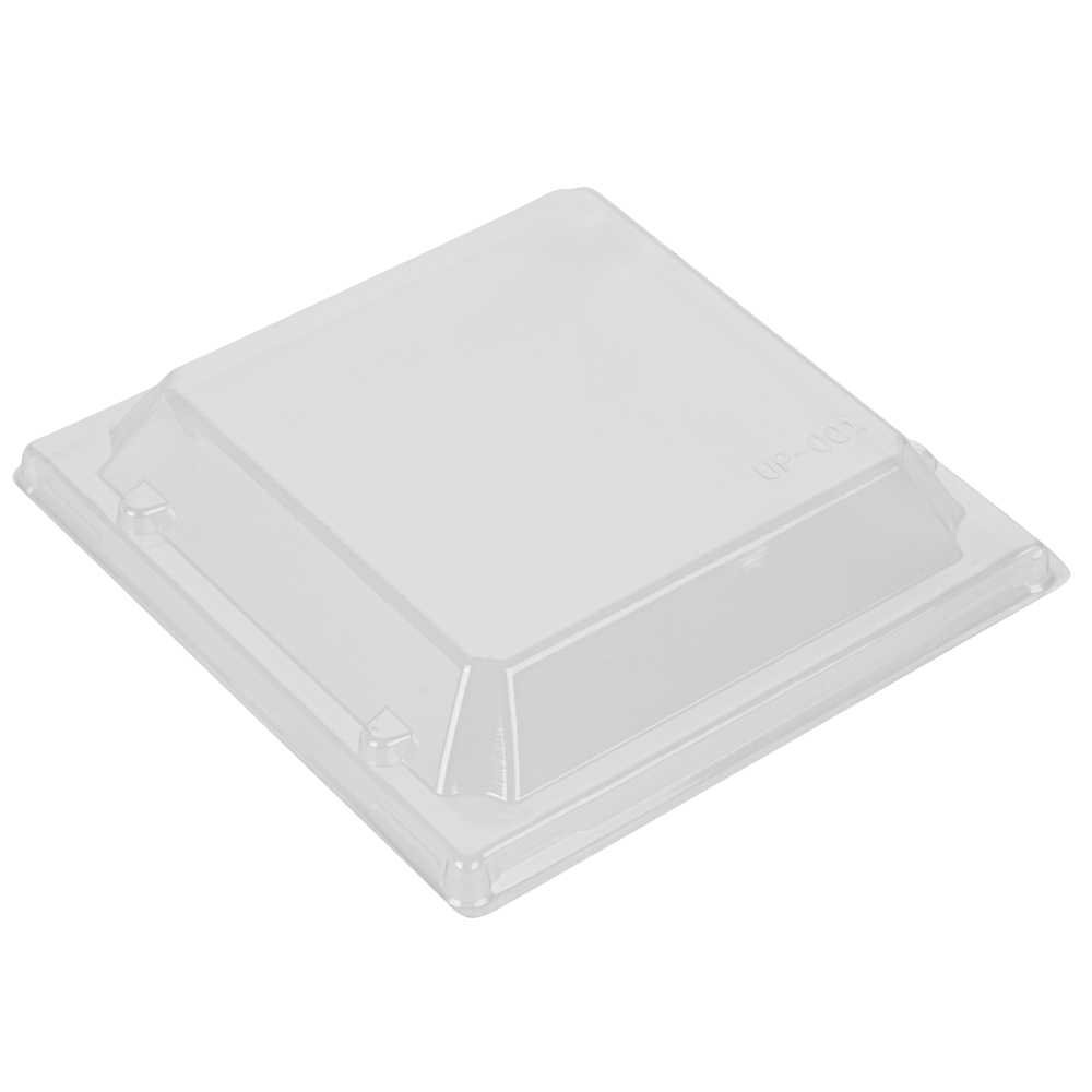Taipei Clear Plastic Lid - Fits Square Poplar Flare Container - 1000 count box