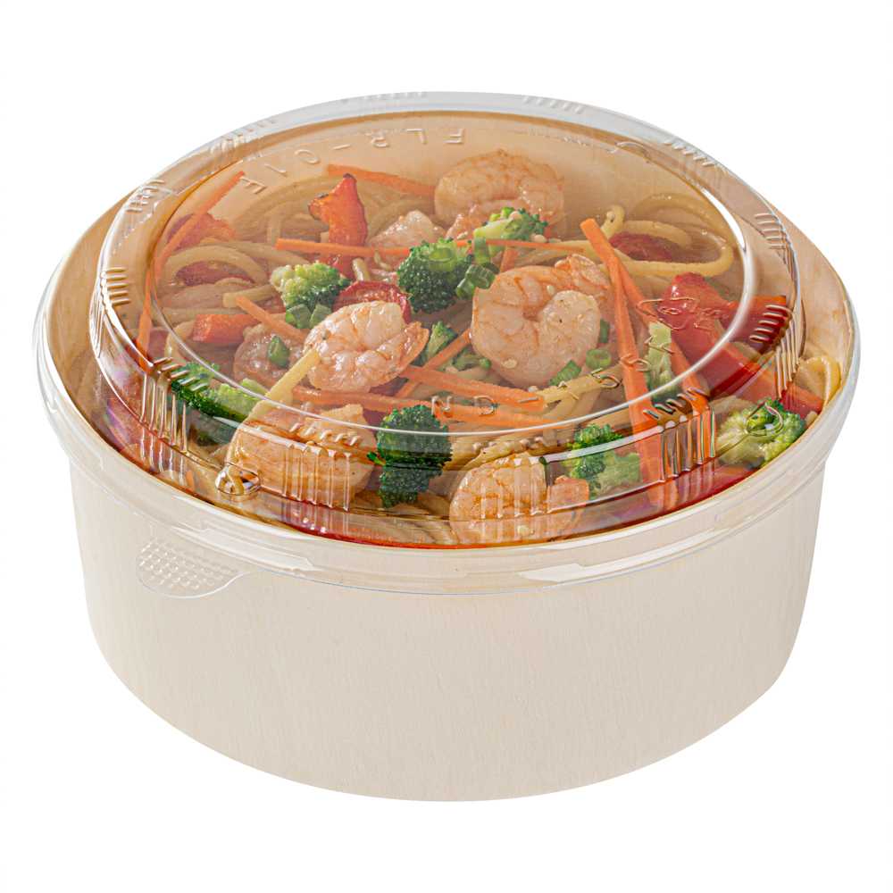 Taipei Clear Plastic Lid - Fits Round Poplar Small and Deep Containers - 600 count box