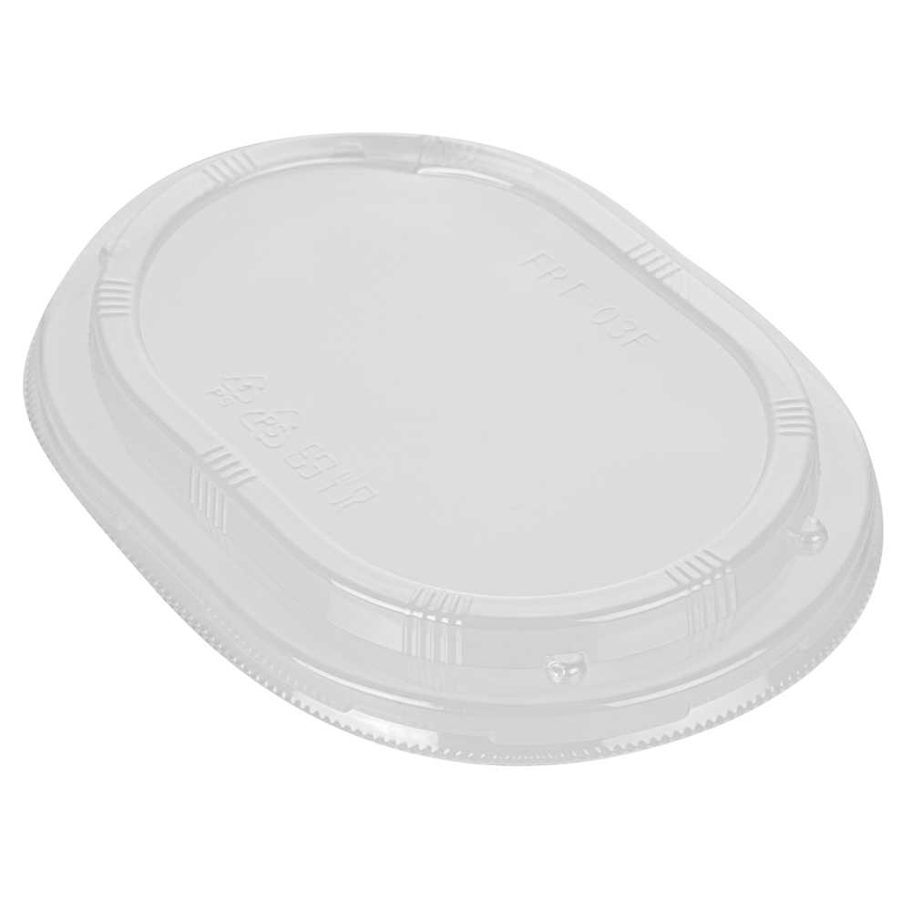 Taipei Clear Plastic Lid - Fits Oval Poplar Container - 600 count box