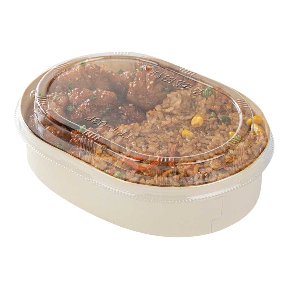 Taipei Clear Plastic Lid - Fits Oval Poplar Container - 600 count box