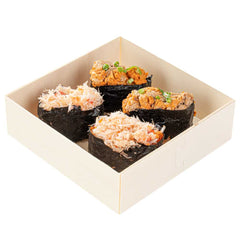 Taipei 17 oz Square Poplar Straight Container - 4 3/4